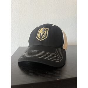 Vegas Golden Knights NHL Black and White Adjustable Mesh Hat